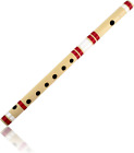 14 Inch Authentic Indian Wooden Bamboo Flute in 'B' Key Fipple Woodwind Musical