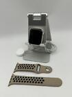 Apple Watch (Series 7) 45MM Starlight Aluminum w/ Beige Nike Sport (LTE) - Good