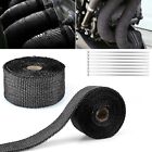 4-Roll Car Motorcycle Pipe Header Manifold Exhaust Heat Wrap Tape 16 Ties Kit (For: 2015 Honda Civic Si 2.4L)