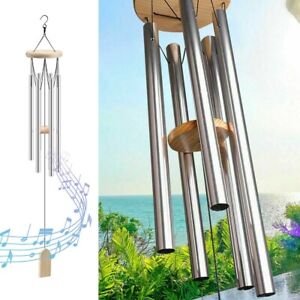 Wind Chimes Large Deep Tone Chapel Bells 6 Tubes Home Decor Valentine's Day Gift