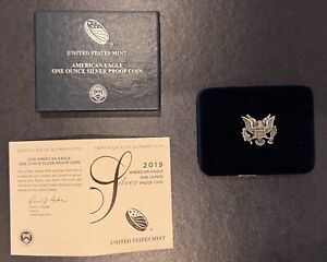 2019 United States Mint American Eagle One Ounce Silver Proof Coin (OGP & COA)