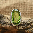 Peridot Gemstone 925 Sterling Silver Ring Mother's Day Jewelry All Size EC-116