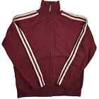 Juicy Couture Y2k Burgundy/White Cashmere Cardigan Size Large