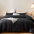 ROSGONIA Black Comforter Set Size Twin, 1 Comforter & 1 Pillowcase