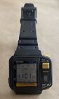 Vintage Casio 1987 Digital Watch 509 JP-100W Pulse Check Split Memory Black