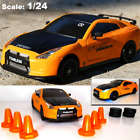 Remote Control Drift Car Simulate Nissan Drifting RC Car Roadblock Cones Kid Toy