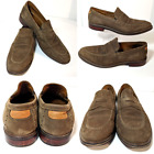 Johnston & Murphy Pearce Mens Size 12M Shoes Brown Suede Moc Toe Penny Loafers