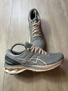 Asics Womens Gel Kayano 27 1012A649 Gray & Pink Running Shoes Sneakers Size 11