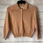 Vintage Canterbury of Tycora Tan Cardigan Sweater Button Up Long Sleeves
