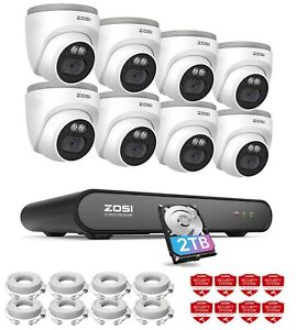 ZOSI 8CH PoE 3K NVR 4MP Security Outdoor Camera System AI Smart Human Detection