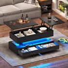 Lift Top Coffee Table with 2 Fabric Drawers for Living Room Modern Coffee Table