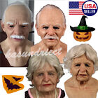Old Man Mask Latex Halloween Cosplay Party Realistic Full Face Masks Headgear US