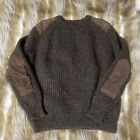Vintage Polo Ralph Lauren Hunting Sweater Suede Elbows & Shoulders Outdoors XL
