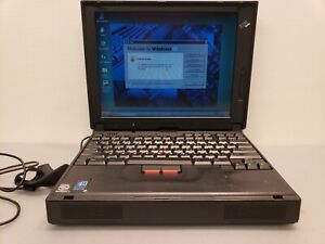 Vintage IBM ThinkPad 385XD Pentium MMX 233MHz 5GB 32MB Laptop Windows 95