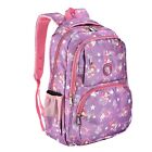 School Backpack for Teen Girls & Kids, Water & Stain Resistant, Purple Stars