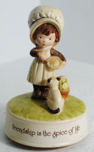 New ListingVintage Holly Hobbie Music Box Wind Up Friendship is the Spice of Life 1976