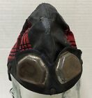 Vintage Leather Skull Cap w Goggles - Pilot Aviation Motorcycle Racing Helmet