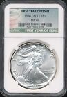 1986 American Silver Eagle ASE $1 NGC MS 69 *First Year Of Issue Label!*