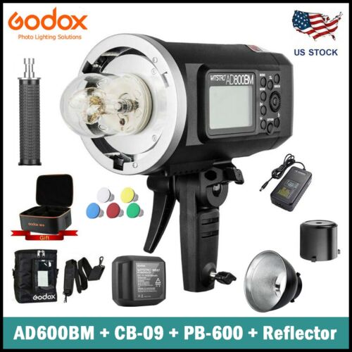 Godox AD600BM Outdoor Flash Strobe Light Kit Bowens Mount+ Carry Bag & Reflector