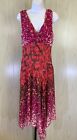 Rabbit Rabbit Rabbit V-Neck Midi Dress, Women's Size 12, Pink NEW MSRP $79