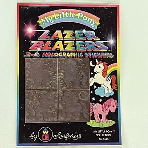 Vintage G1 My Little Pony Merchandise Lazer Blazers Holographic Stickers MIP