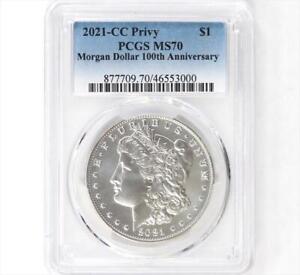2021-CC Privy $1 Morgan Silver Dollar PCGS MS70 - 100th Anniversary