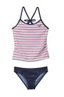 Roxy Girl's Toddler 2 Pc Chasing Love Tankini Swimsuit Red White Blue 2T/3T NWT