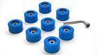 8Pack Roller Skate Wheels 52mm 99A Blue With Abec-9 Bearings