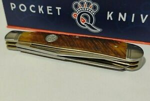 New ListingQUEEN POCKET KNIVES HUNTING POCKET KNIFE W/ DISPLAY CASE TRAPPER !!!
