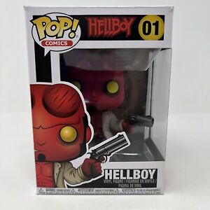 Funko POP Comics! Hellboy #01 with Jacket & Gun (No Horns) Vinyl Figure