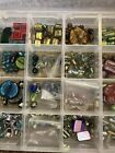 Large Lot Of Lampwork Foil Glass Beads, Different Shapes And Colors, New