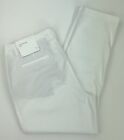 Loft The Monroe Slim Ankle Pants Mid Rise White Twill 4 Pockets Stretch Size 12