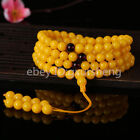Baltic Amber stone butterscotch Yellow 108 Beads Bracelet Rounds 6mm