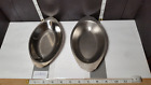 Oval Stainless Steel Serving Dish - 2 Pieces Various; VOLLRATH and No Maker Mark