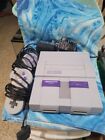 Super Nintendo SNES Console Bundle Lot W/ 6 Games, 2 Controllers, Cords TESTED