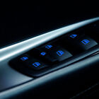 Luminous Blue Car Interior Window Door Switch Sticker Decal Trim Car Accessories