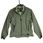 REI Fleece Jacket M Women Light Green Full Zip Zip Pockets Sherpa Lined