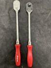 SNAP ON TOOLS NEW FHLD80 3/8 drive dual 80 long hard grip ratchet RED