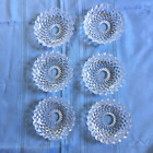 Set Of 6 Crystal bobeche  replacements  chandelier  4.25 Diamond Cut vtg