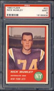1963 Fleer Nick Mumley #22 PSA 9