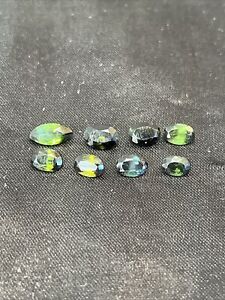 Lot Of 8 Faceted Oval Green Tourmaline 7.5 Ct. Loose Gemstones