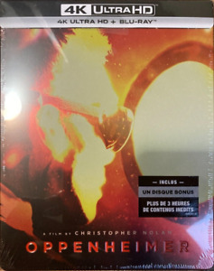 Oppenheimer w. Steelbook (4K UHD + Blu-ray, EU Import, Region Free) NEW/SEALED