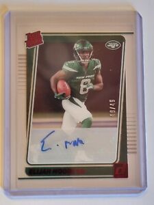 New Listing2021 Panini Clearly Donruss Elijah Moore Red Rated Rookie Auto 40/49 Jets SHARP!