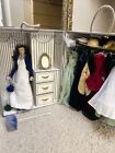 Franklin Mint Gone with the Wind Scarlett Wardrobe Trunk, Doll, 6 Outfits, Stand