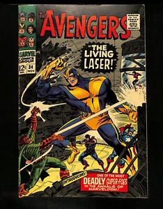 Avengers #34 1st Appearance Living Laser! Marvel 1966
