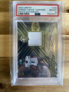 New Listing2022 Panini Limited Ahmad Sauce Gardner RC Auto Patch #/199 RPA #130 Rookie