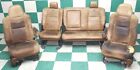 *WEAR* 06' F250 Crew King Ranch Brown Leather Heated Buckets Backseat Seats Set (For: Ford F-250 Super Duty King Ranch)