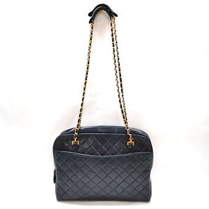 Chanel Shoulder Bag Matelasse Chain Black Lamb Skin 3237817