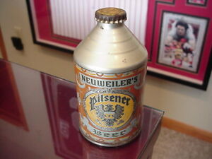 NEUWEILER'S  CROWNTAINER CONE TOP BEER CAN! PA TAX CAP