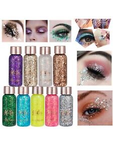 KIPOZI Glitter Eyeshadow Makeup 9 Colors Bright Eye Shadow Roll on Body Glitter